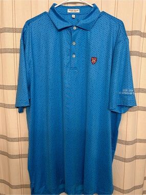 Peter Millar Bright Blue Logo Polo Shirt